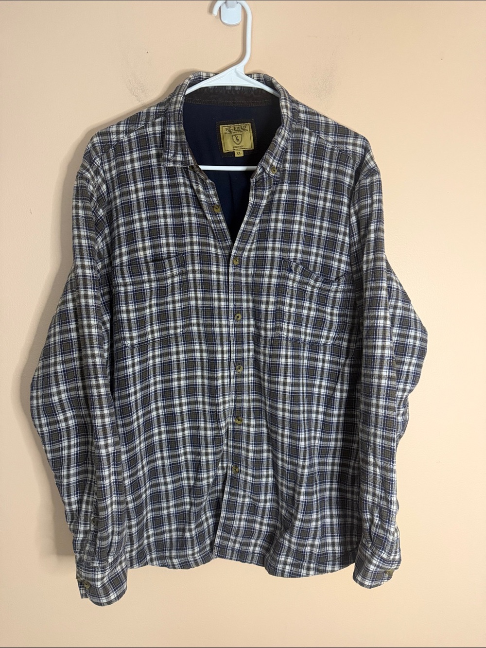 Heritage Men's Plaid Lightweight Shirt Jacket in Blue and Gray